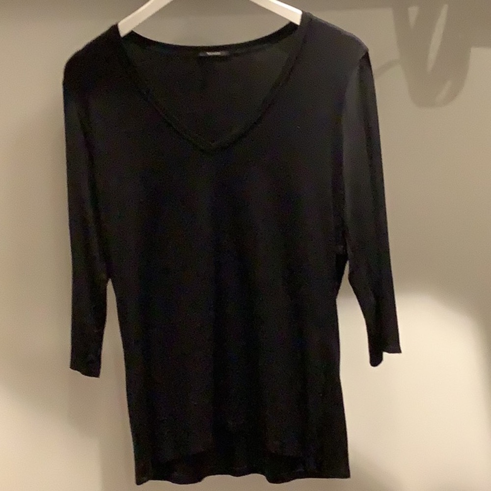 Tahari ladies 3/4 sleeve tshirt, black